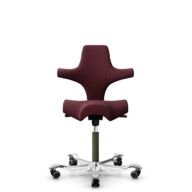 HÅG Capisco 8106 - Steelcut 3 (Kvadrat) - Laine / Polyamide - STT682 Chestnut - Moss Grey - 200 mm (hauteur d’assise 46–64 cm) - Roues dures pour sols souples thumbnail