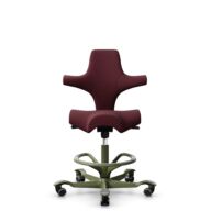 HÅG Capisco 8106 - Steelcut 3 (Kvadrat) - Wool / Polyamide - STT682 Chestnut - Moss Grey - 265 mm (seat height 53-79cm) - Hard castors for soft floors thumbnail