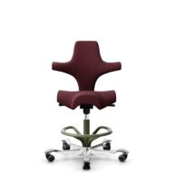 HÅG Capisco 8106 - Steelcut 3 (Kvadrat) - Wolle / Polyamid - STT682 Chestnut - Moss Grey - 265 mm (Sitzhöhe 53-79cm) - Weiche Rollen für harte Böden thumbnail