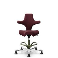 HÅG Capisco 8106 - Steelcut 3 (Kvadrat) - Wol / Polyamide - STT682 Chestnut - Moss Grey - 265 mm (Zithoogte 53-79cm) - Glijdoppen thumbnail