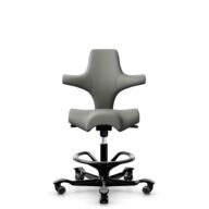 HÅG Capisco 8106 - Paloma Soft (Wollsdorf) - Cuir semi-aniline - ATG55115 - Noir - 265 mm (hauteur d’assise 53–79 cm) - Roues dures pour sols souples thumbnail