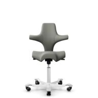 HÅG Capisco 8106 - Paloma Soft (Wollsdorf) - Cuero semi-anilina - ATG55115 - Warm grey - Blush Rose - 150mm (seat height 40–55cm) - Soft castors for hard floors thumbnail