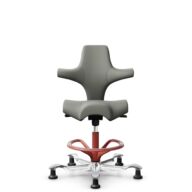 HÅG Capisco 8106 - Paloma Soft (Wollsdorf) - Cuero semi-anilina - ATG55115 - Warm grey - Blush Rose - 200 mm (seat height 46-64cm) - Glides thumbnail