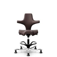 HÅG Capisco 8106 - Paloma Soft (Wollsdorf) - Cuir semi-aniline - ATG55130 - Dark brown - Noir - 200 mm (hauteur d’assise 46–64 cm) - Patins thumbnail