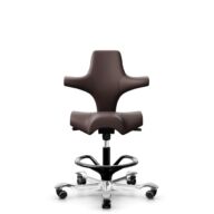 HÅG Capisco 8106 - Paloma Soft (Wollsdorf) - Cuir semi-aniline - ATG55130 - Noir - 265 mm (hauteur d’assise 53–79 cm) - Roues souples pour sols durs thumbnail