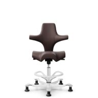 HÅG Capisco 8106 - Paloma Soft (Wollsdorf) - Cuir semi-aniline - ATG55130 - Blanc - 200 mm (hauteur d’assise 46–64 cm) - Patins thumbnail