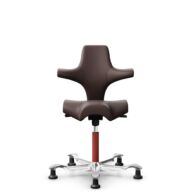 HÅG Capisco 8106 - Paloma Soft (Wollsdorf) - Cuero semi-anilina - ATG55130 - Dark brown - Blush Rose - 265 mm (seat height 53-79cm) - Glides thumbnail