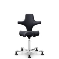 HÅG Capisco 8106 - Paloma Soft (Wollsdorf) - Cuir semi-aniline - ATG55185 - Blanc - 200 mm (hauteur d’assise 46–64 cm) - Patins thumbnail