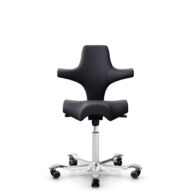 HÅG Capisco 8106 - Paloma Soft (Wollsdorf) - Cuir semi-aniline - ATG55185 - Blanc - 265 mm (hauteur d’assise 53–79 cm) - Roues souples pour sols durs thumbnail