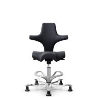 HÅG Capisco 8106 - Paloma Soft (Wollsdorf) - Cuir semi-aniline - ATG55185 - Argent - 200 mm (hauteur d’assise 46–64 cm) - Patins thumbnail