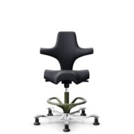 HÅG Capisco 8106 - Paloma Soft (Wollsdorf) - Cuir semi-aniline - ATG55185 - Moss Grey - 265 mm (hauteur d’assise 53–79 cm) - Patins thumbnail