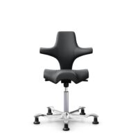 HÅG Capisco 8106 - Paloma Soft (Wollsdorf) - Cuir semi-aniline - ATG55206 - Argent - 150 mm (hauteur d’assise 40–55 cm) - Patins thumbnail
