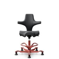 HÅG Capisco 8106 - Paloma Soft (Wollsdorf) - Cuero semi-anilina - ATG55206 - Grey - Blush Rose - 200 mm (seat height 46-64cm) - Glides thumbnail
