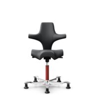 HÅG Capisco 8106 - Paloma Soft (Wollsdorf) - Semi-aniline leather - ATG55206 - Grey - Blush Rose - 265 mm (seat height 53-79cm) - Glides thumbnail