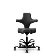 HÅG Capisco 8106 - Paloma Soft (Wollsdorf) - Cuir semi-aniline - PL56100 Black - Noir - 265 mm (hauteur d’assise 53–79 cm) - Patins thumbnail