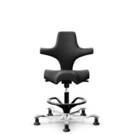 HÅG Capisco 8106 - Paloma Soft (Wollsdorf) - Cuero semi-anilina - PL56100 Black - Black - 265 mm (seat height 53-79cm) - Glides thumbnail