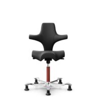 HÅG Capisco 8106 - Paloma Soft (Wollsdorf) - Cuero semi-anilina - PL56100 Black - Blush Rose - 150mm (seat height 40–55cm) - Glides thumbnail