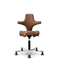 HÅG Capisco 8106 - Elmosoft (Elmo) - Skóra półanilinowa - EL33004 - Cognac - Black - 150mm (seat height 40–55cm) - Glides thumbnail