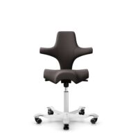 HÅG Capisco 8106 - Elmosoft (Elmo) - Cuir semi-aniline - EL93068 - Blanc - 150 mm (hauteur d’assise 40–55 cm) - Roues dures pour sols souples thumbnail