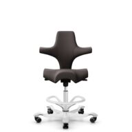 HÅG Capisco 8106 - Elmosoft (Elmo) - Cuir semi-aniline - EL93068 - Blanc - 200 mm (hauteur d’assise 46–64 cm) - Roues dures pour sols souples thumbnail