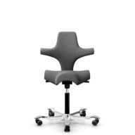 HÅG Capisco 8106 - Cura Loop (Gabriel) - Recyceltes Polyester - CLP60109 - Grey - Schwarz - 150mm (Sitzhöhe 40-55cm) - Harte Rollen für weiche Böden thumbnail