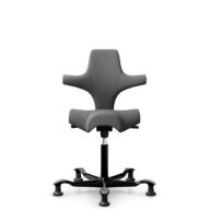HÅG Capisco 8106 - Cura Loop (Gabriel) - Polyester recyclé - CLP60109 - Grey - Noir - 150 mm (hauteur d’assise 40–55 cm) - Patins thumbnail