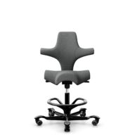 HÅG Capisco 8106 - Cura Loop (Gabriel) - Recycled Polyester - CLP60109 - Grey - Black - 200 mm (seat height 46-64cm) - Hard castors for soft floors thumbnail