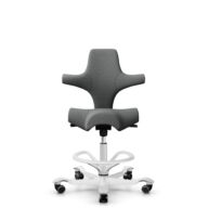 HÅG Capisco 8106 - Cura Loop (Gabriel) - Poliéster reciclados - CLP60109 - Grey - White - 265 mm (seat height 53-79cm) - Soft castors for hard floors thumbnail