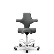 HÅG Capisco 8106 - Cura Loop (Gabriel) - Recycled Polyester - CLP60109 - Grey - White - 265 mm (seat height 53-79cm) - Soft castors for hard floors thumbnail