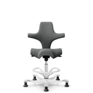 HÅG Capisco 8106 - Cura Loop (Gabriel) - Gerecycled Polyester - CLP60109 - Grey - Wit - 265 mm (Zithoogte 53-79cm) - Glijdoppen thumbnail