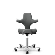 HÅG Capisco 8106 - Cura Loop (Gabriel) - Poliester z recyklingu - CLP60109 - Grey - Silver - 200 mm (seat height 46-64cm) - Soft castors for hard floors thumbnail
