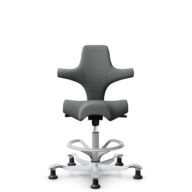 HÅG Capisco 8106 - Cura Loop (Gabriel) - Recycled Polyester - CLP60109 - Grey - Silver - 200 mm (seat height 46-64cm) - Glides thumbnail