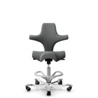 HÅG Capisco 8106 - Cura Loop (Gabriel) - Polyester recyclé - CLP60109 - Grey - Argent - 265 mm (hauteur d’assise 53–79 cm) - Roues souples pour sols durs thumbnail