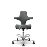 HÅG Capisco 8106 - Cura Loop (Gabriel) - Gerecycled Polyester - CLP60109 - Grey - Zilver - 265 mm (Zithoogte 53-79cm) - Glijdoppen thumbnail