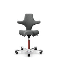 HÅG Capisco 8106 - Cura Loop (Gabriel) - Recycled Polyester - CLP60109 - Grey - Blush Rose - 150mm (seat height 40–55cm) - Hard castors for soft floors thumbnail