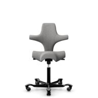 HÅG Capisco 8106 - Cura Loop (Gabriel) - Recycled Polyester - CLP60110 Light grey - Black - 200 mm (seat height 46-64cm) - Hard castors for soft floors thumbnail