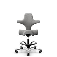 HÅG Capisco 8106 - Cura Loop (Gabriel) - Poliéster reciclados - CLP60110 Light grey - Black - 265 mm (seat height 53-79cm) - Hard castors for soft floors thumbnail