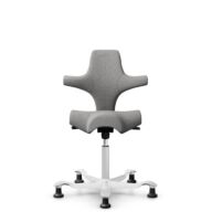 HÅG Capisco 8106 - Cura Loop (Gabriel) - Recycled Polyester - CLP60110 Light grey - White - 265 mm (seat height 53-79cm) - Glides thumbnail