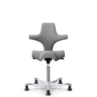 HÅG Capisco 8106 - Cura Loop (Gabriel) - Polyester recyclé - CLP60110 Light grey - Argent - 150 mm (hauteur d’assise 40–55 cm) - Patins thumbnail
