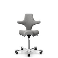 HÅG Capisco 8106 - Cura Loop (Gabriel) - Recyceltes Polyester - CLP60110 Light grey - Silber - 200 mm (Sitzhöhe 46-64cm) - Harte Rollen für weiche Böden thumbnail