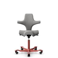 HÅG Capisco 8106 - Cura Loop (Gabriel) - Polyester recyclé - CLP60110 Light grey - Blush Rose - 200 mm (hauteur d’assise 46–64 cm) - Roues souples pour sols durs thumbnail