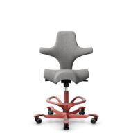 HÅG Capisco 8106 - Cura Loop (Gabriel) - Recycled Polyester - CLP60110 Light grey - Blush Rose - 200 mm (seat height 46-64cm) - Soft castors for hard floors thumbnail