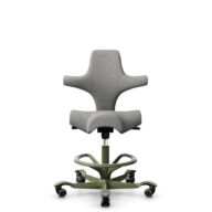 HÅG Capisco 8106 - Cura Loop (Gabriel) - Gerecycled Polyester - CLP60110 Light grey - Moss Grey - 200 mm (Zithoogte 46-64mm) - Zachte wielen t.b.v. harde vloeren thumbnail