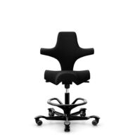 HÅG Capisco 8106 - Cura Loop (Gabriel) - Recycled Polyester - CLP60999 Black - Black - 200 mm (seat height 46-64cm) - Soft castors for hard floors thumbnail