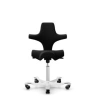 HÅG Capisco 8106 - Cura Loop (Gabriel) - Gerecycled Polyester - CLP60999 Black - Wit - 150mm - Harde wielen t.b.v. zachte vloeren thumbnail