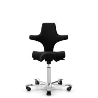 HÅG Capisco 8106 - Cura Loop (Gabriel) - Gerecycled Polyester - CLP60999 Black - Wit - 200 mm (Zithoogte 46-64mm) - Zachte wielen t.b.v. harde vloeren thumbnail