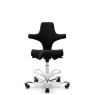 HÅG Capisco 8106 - Cura Loop (Gabriel) - Recycled Polyester - CLP60999 Black - White - 200 mm (seat height 46-64cm) - Soft castors for hard floors thumbnail