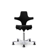 HÅG Capisco 8106 - Cura Loop (Gabriel) - Poliéster reciclados - CLP60999 Black - Silver - 150mm (seat height 40–55cm) - Glides thumbnail