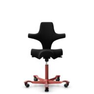 HÅG Capisco 8106 - Cura Loop (Gabriel) - Poliéster reciclados - CLP60999 Black - Blush Rose - 150mm (seat height 40–55cm) - Soft castors for hard floors thumbnail