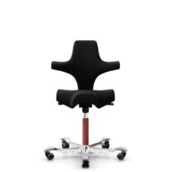 HÅG Capisco 8106 - Cura Loop (Gabriel) - Poliéster reciclados - CLP60999 Black - Blush Rose - 150mm (seat height 40–55cm) - Hard castors for soft floors thumbnail